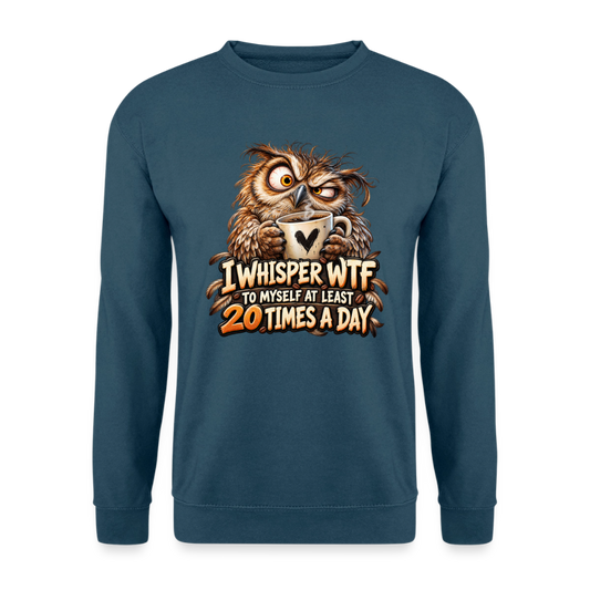 CityShirts - Sweatshirt - I whisper WTF to myself - CS011 - indigoblå