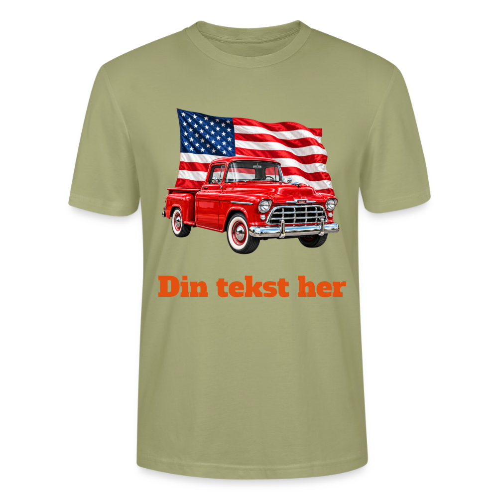 CityShirts - T-shirt - US Car - grågrøn