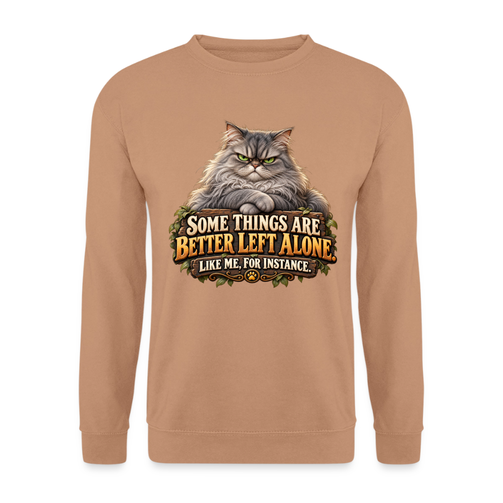 CityShirts - Sweatshirt - Better left alone – Like me, for instance - CS015 - mokka