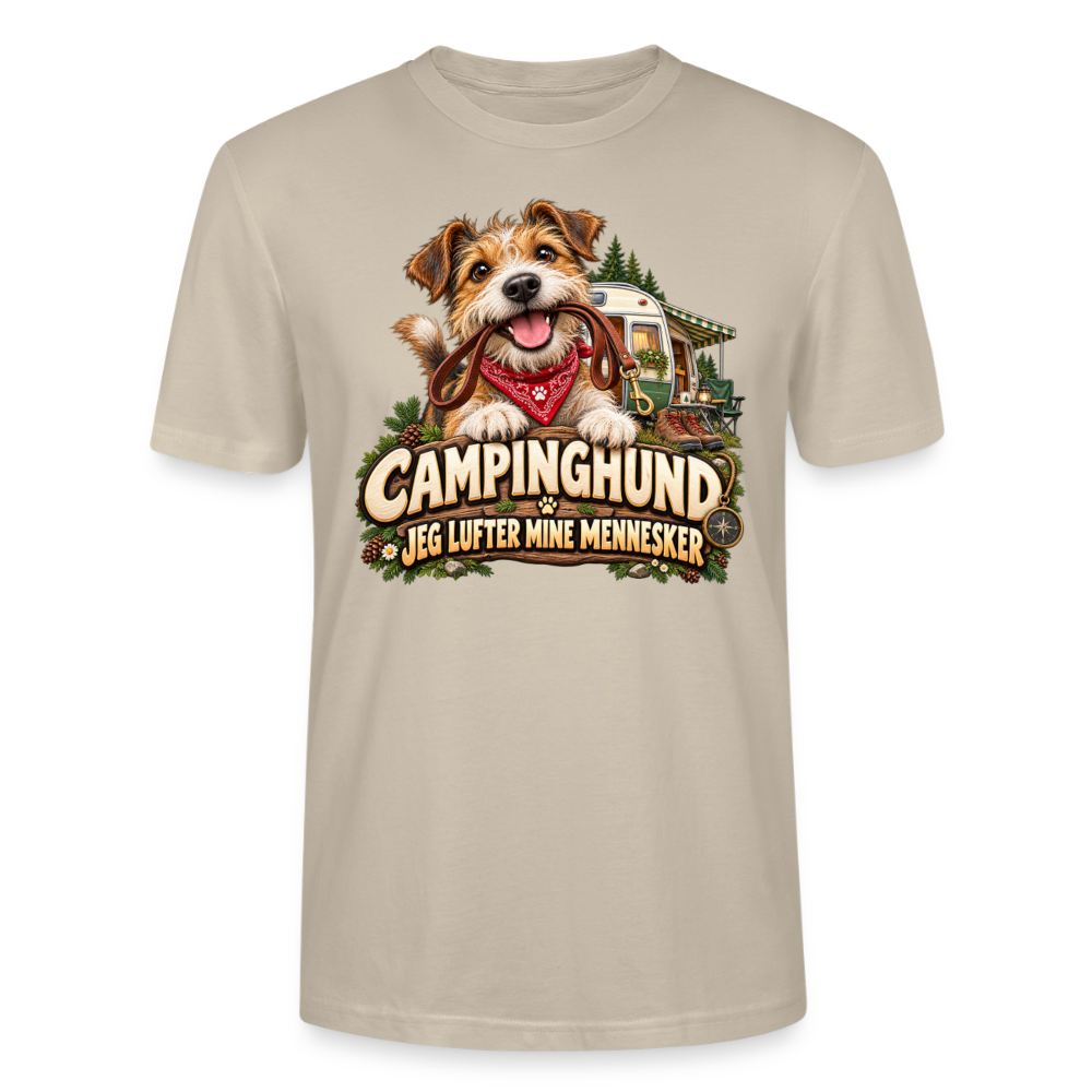 CityShirts - T-shirt - Campinghund – Jeg lufter mine mennesker - CS041 - beige