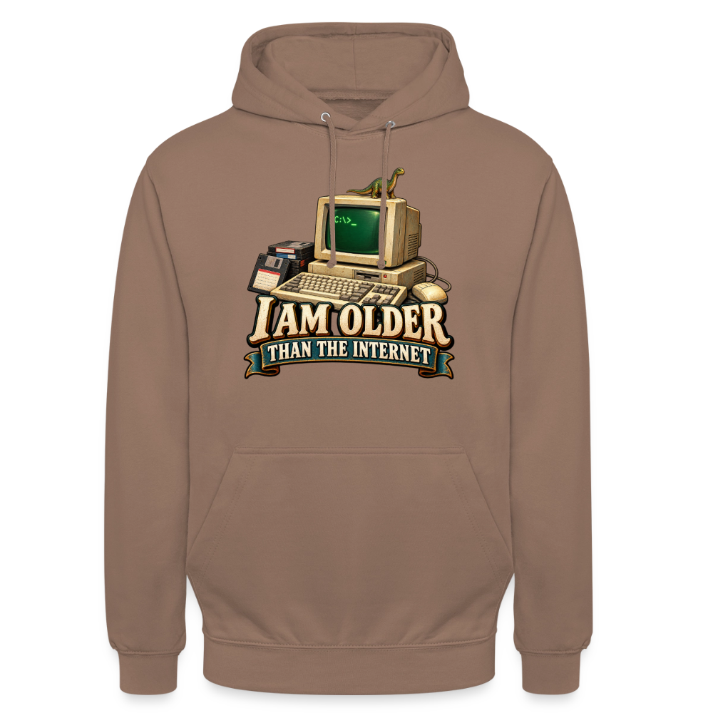 CityShirts - Hoodie - I am older than the internet - CS022 - mokka