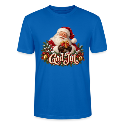 CityShirts - T-shirt - God Jul – klassisk julemand - CS058 - påfugleblå