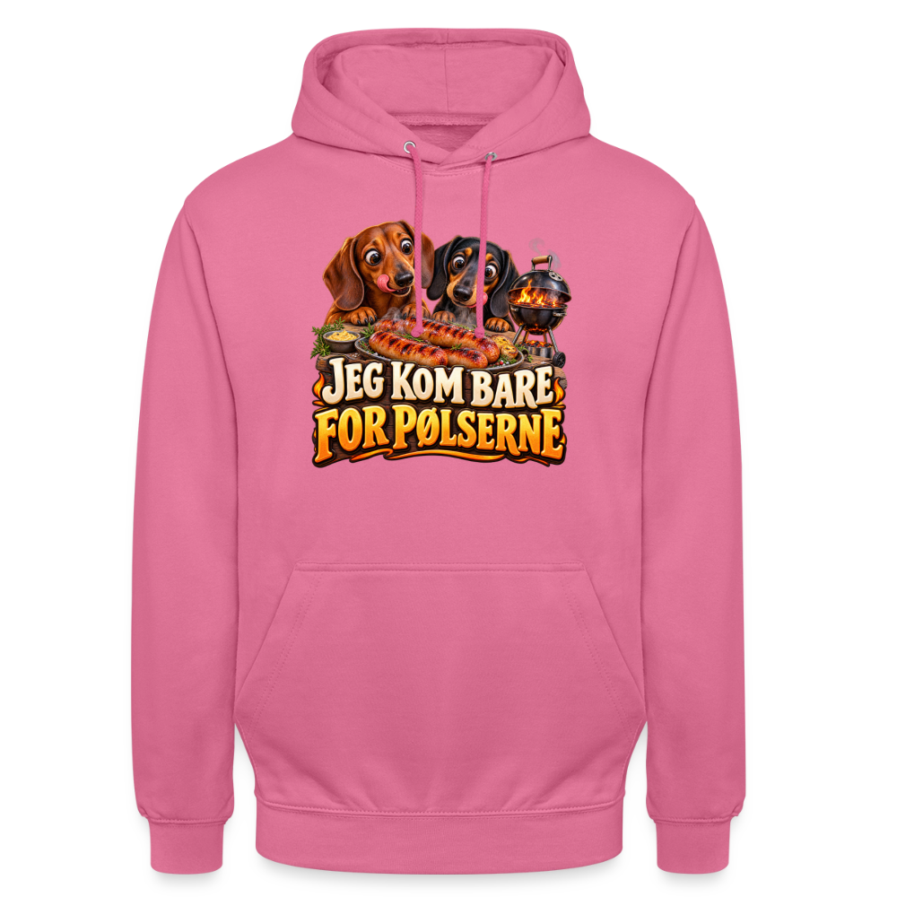 CityShirts - Hoodie - Jeg kom bare for pølserne - CS048 - pink