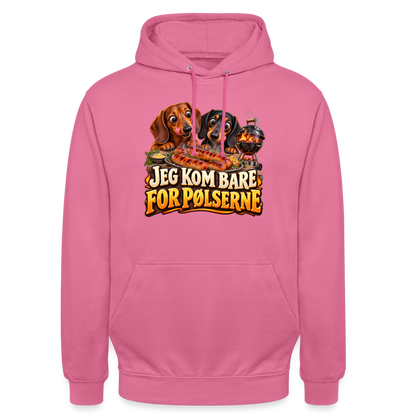 CityShirts - Hoodie - Jeg kom bare for pølserne - CS048 - pink