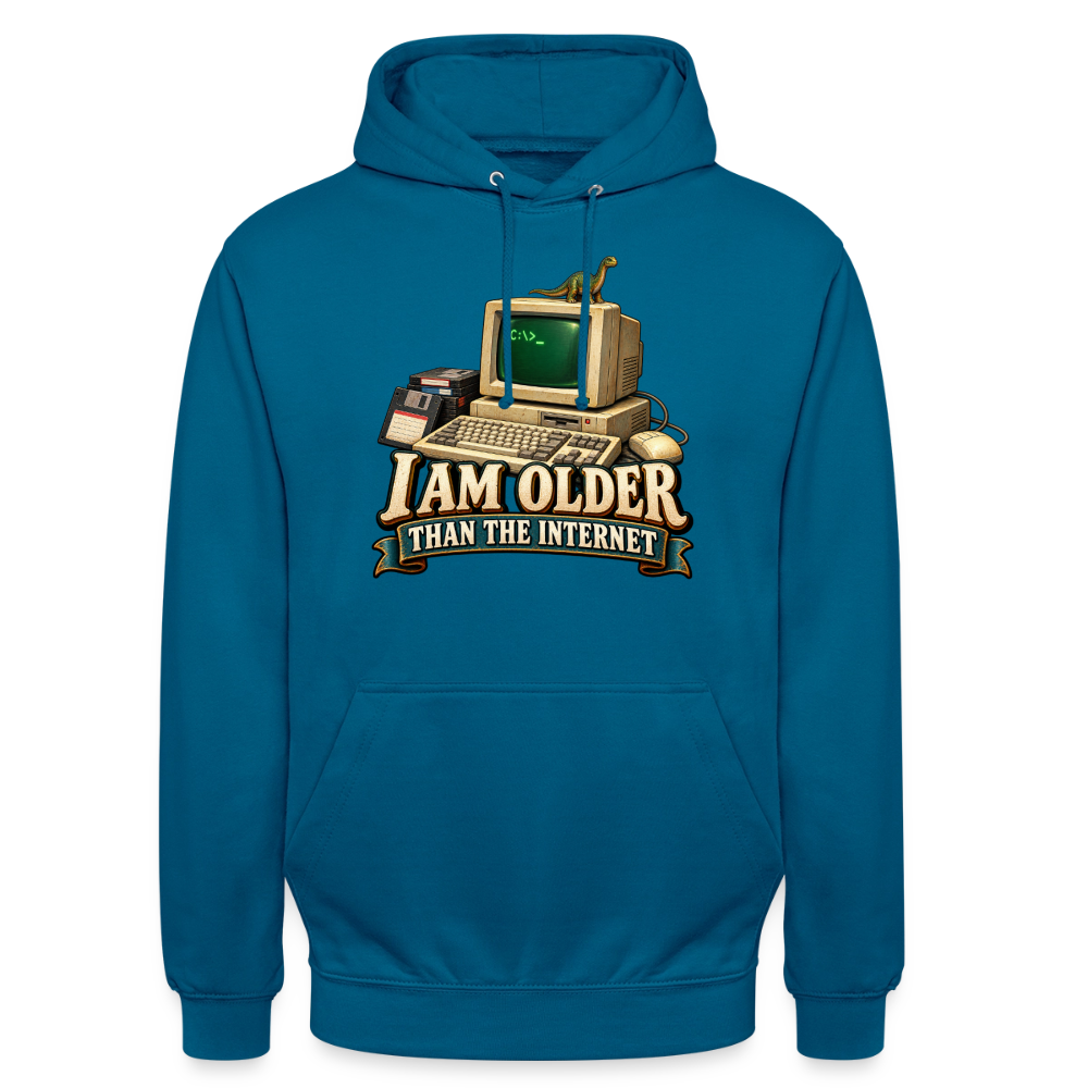 CityShirts - Hoodie - I am older than the internet - CS022 - dybt havblå 