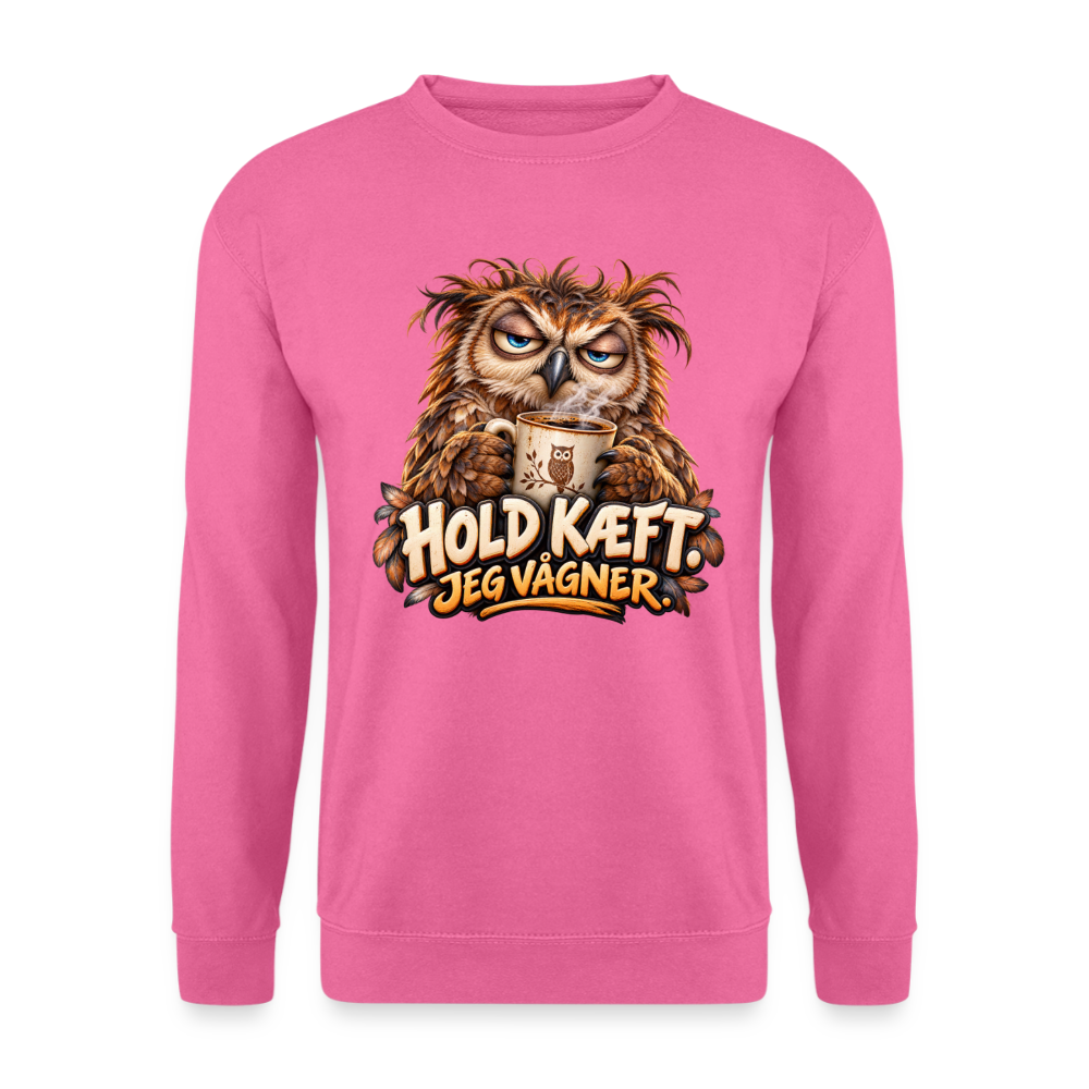 CityShirts - Sweatshirt - Hold kæft. Jeg vågner. – morgenugle - CS027 - pink