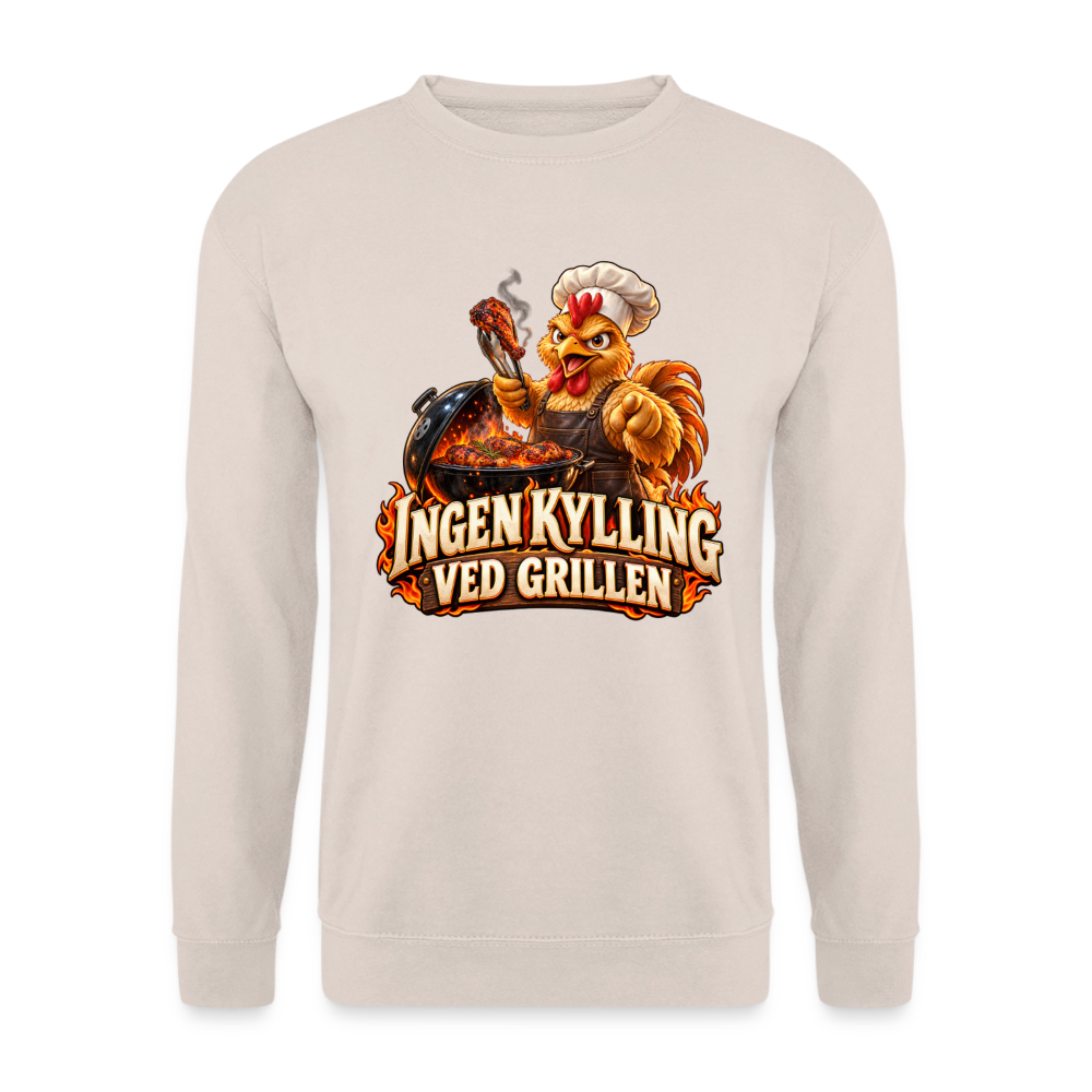 CityShirts - Sweatshirt - Ingen kylling ved grillen - CS054 - sand