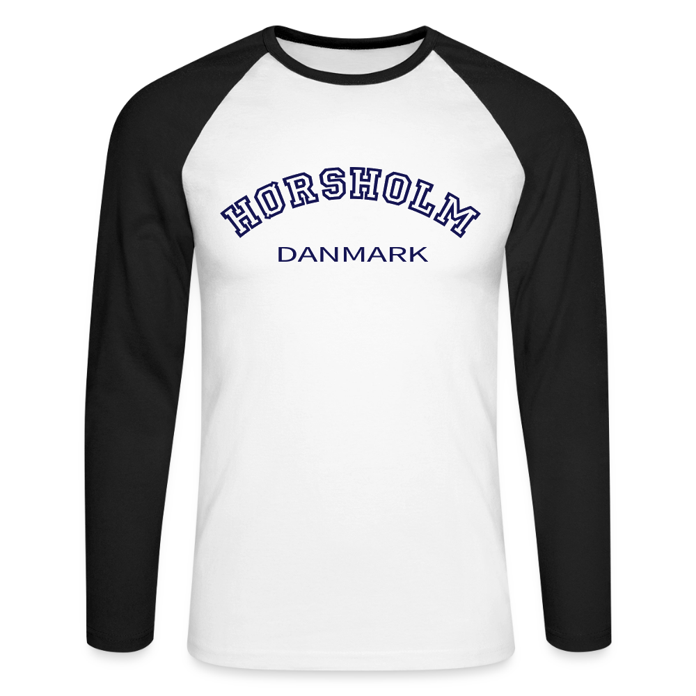 CityShirt - Baseball T-Shirt - Hørsholm - hvid/sort