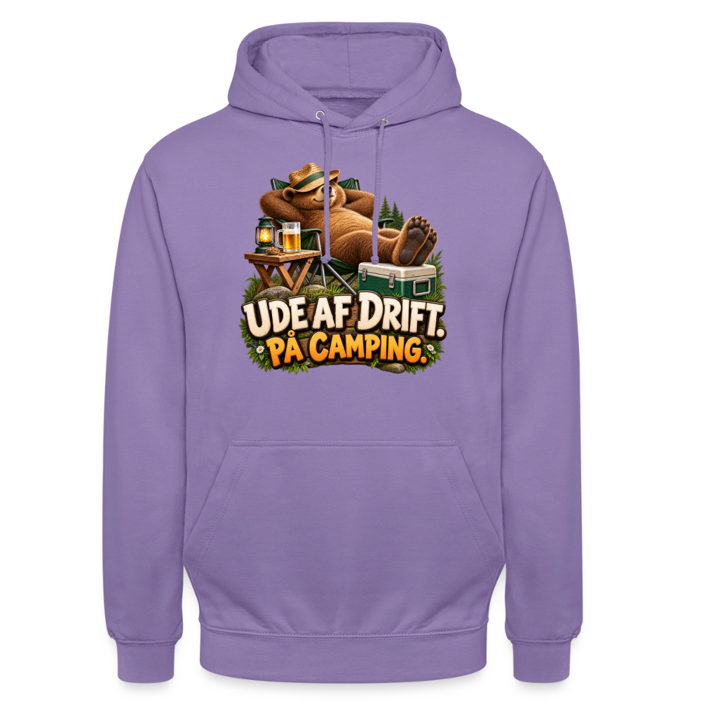 CityShirts - Hoodie - Ude af drift. På camping. - CS035 - lavendel
