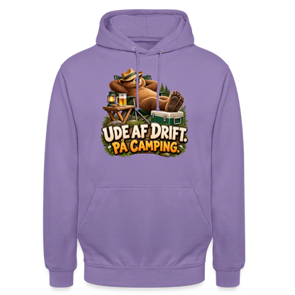 CityShirts - Hoodie - Ude af drift. På camping. - CS035 - lavendel