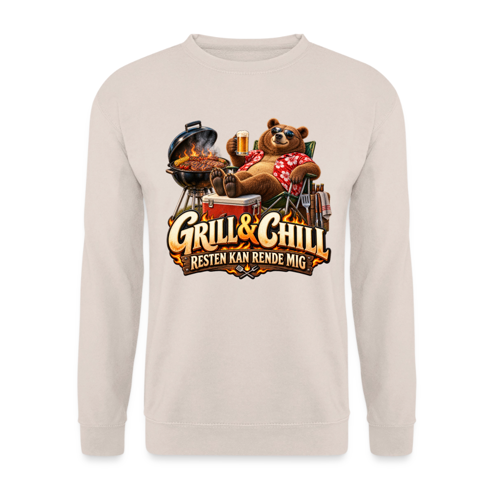 CityShirts - Sweatshirt - Grill & Chill – Resten kan rende mig - CS049 - sand