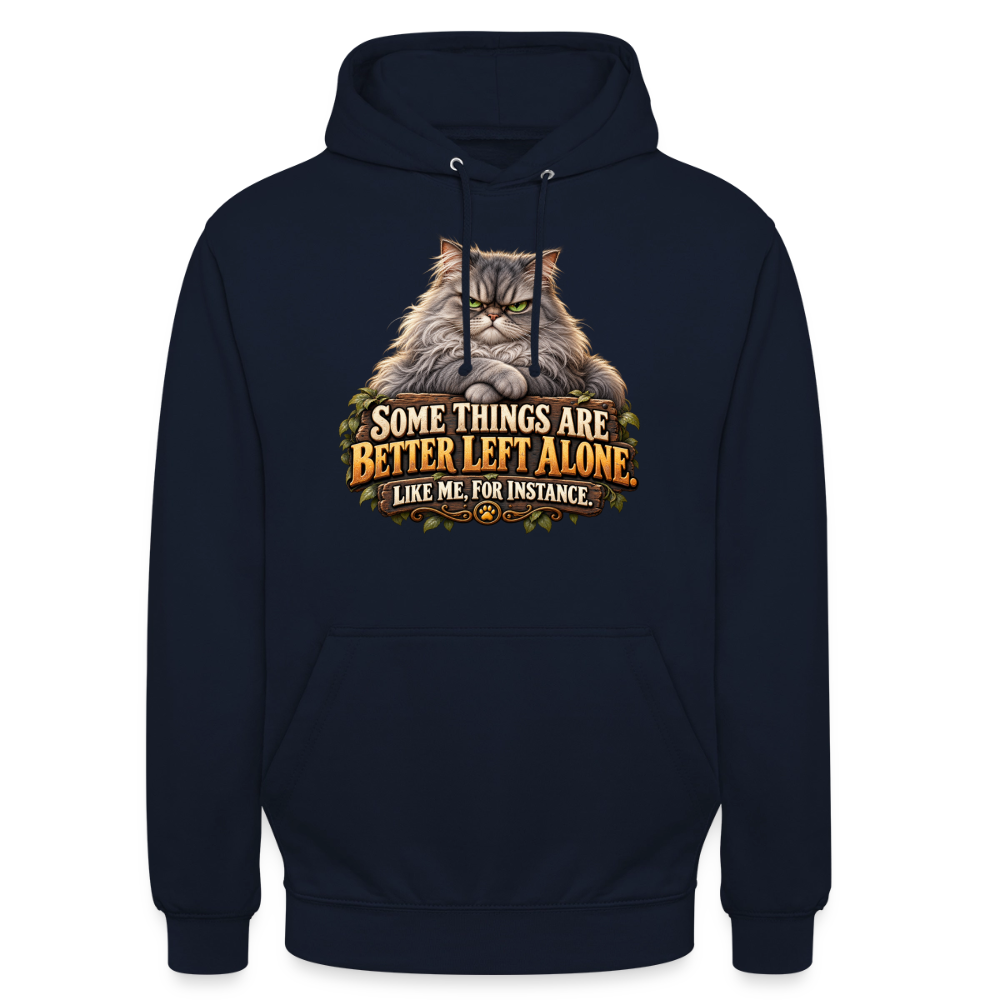 CityShirts - Hoodie - Better left alone – Like me, for instance - CS015 - marineblå