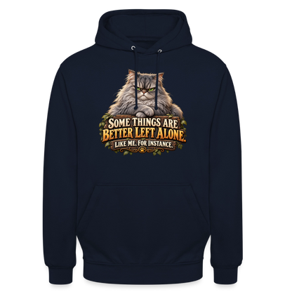 CityShirts - Hoodie - Better left alone – Like me, for instance - CS015 - marineblå