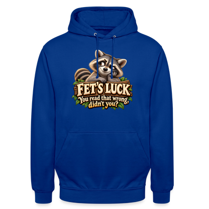 CityShirts - Hoodie - Fet’s Luck – You read that wrong, didn’t you? - CS003 - kongeblå