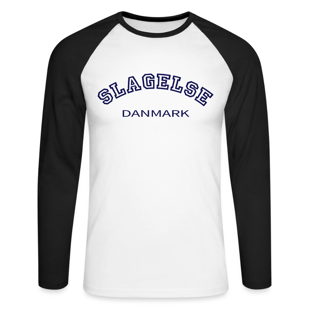 CityShirt - Baseball T-Shirt - Slagelse - hvid/sort