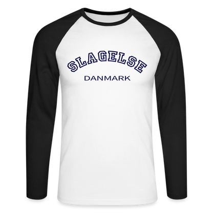 CityShirt - Baseball T-Shirt - Slagelse - hvid/sort