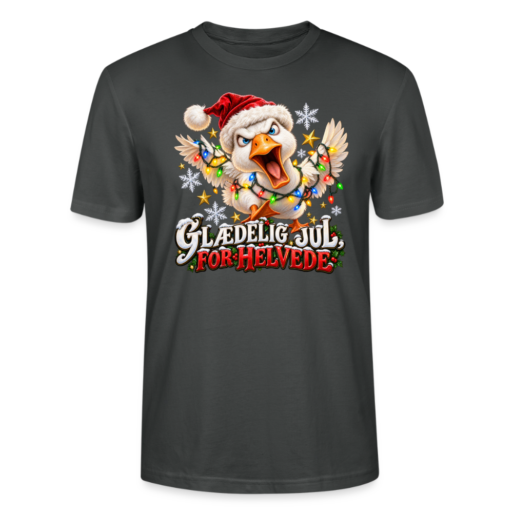 CityShirts - T-shirt - Glædelig jul, for helvede – julegås - CS025 - charcoal