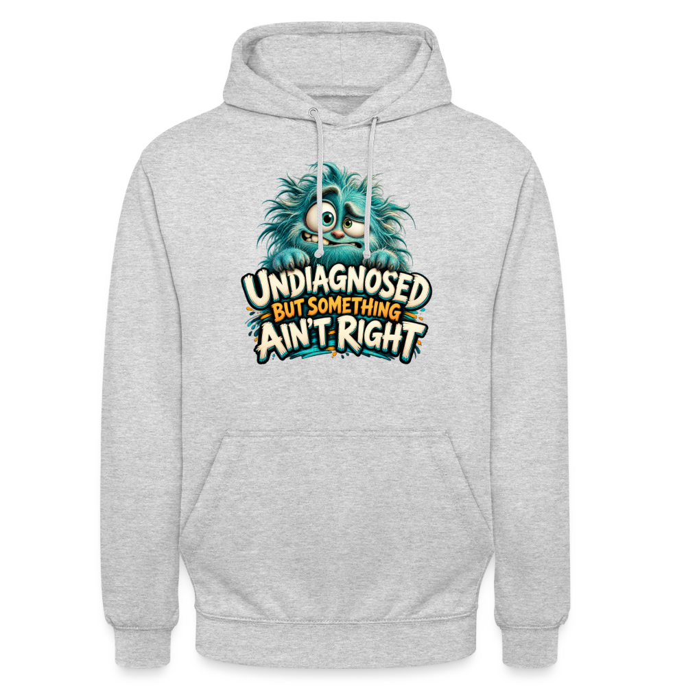CityShirts - Hoodie - Undiagnosed – But something ain’t right - CS005 - lysegrå meleret