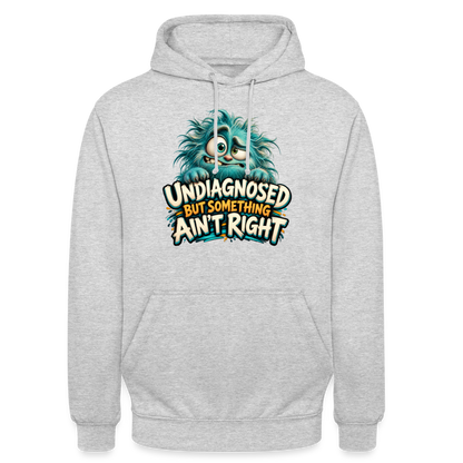CityShirts - Hoodie - Undiagnosed – But something ain’t right - CS005 - lysegrå meleret
