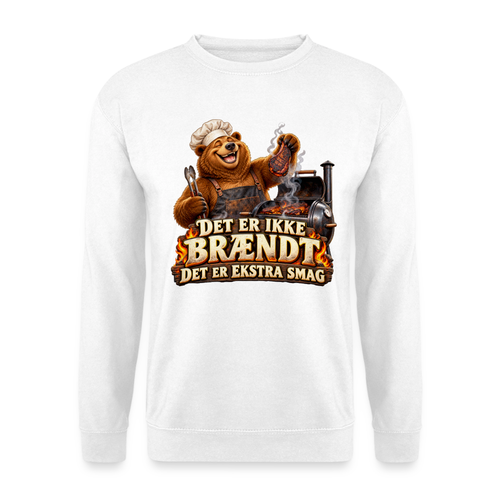CityShirts - Sweatshirt - Det er ikke brændt – Det er ekstra smag - CS046 - hvid