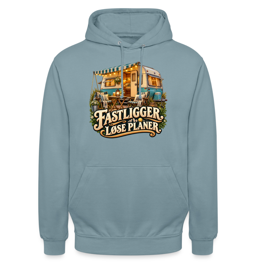 CityShirts - Hoodie - Fastligger. Løse planer. - CS031 - gråblå