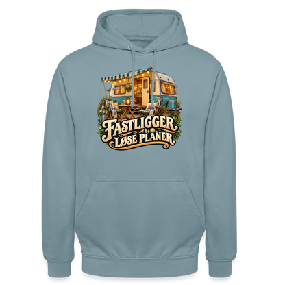 CityShirts - Hoodie - Fastligger. Løse planer. - CS031 - gråblå