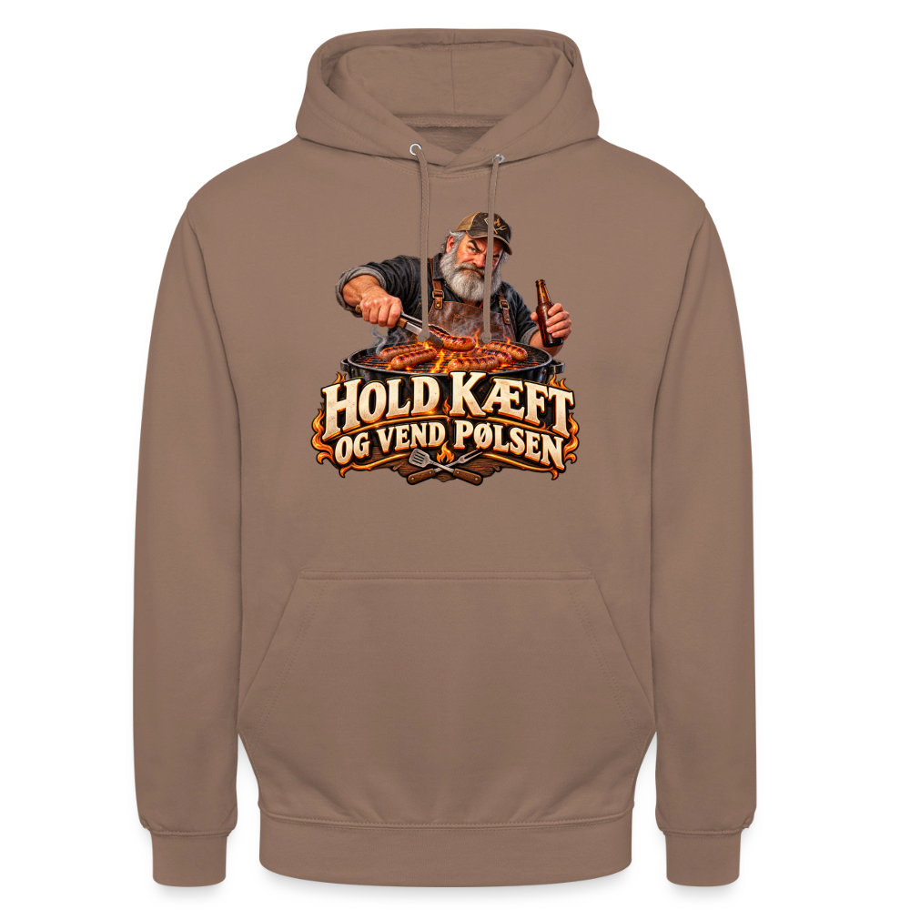CityShirts - Hoodie - Hold kæft og vend pølsen - CS045 - mokka