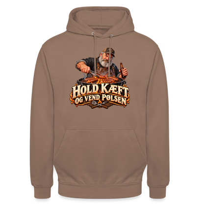 CityShirts - Hoodie - Hold kæft og vend pølsen - CS045 - mokka