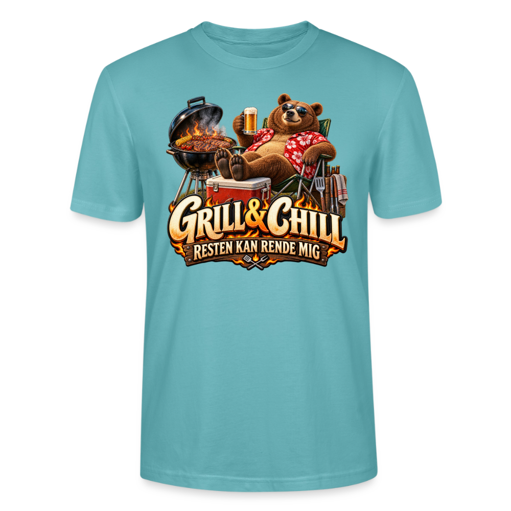 CityShirts - T-shirt - Grill & Chill – Resten kan rende mig - CS049 - pastelturkis