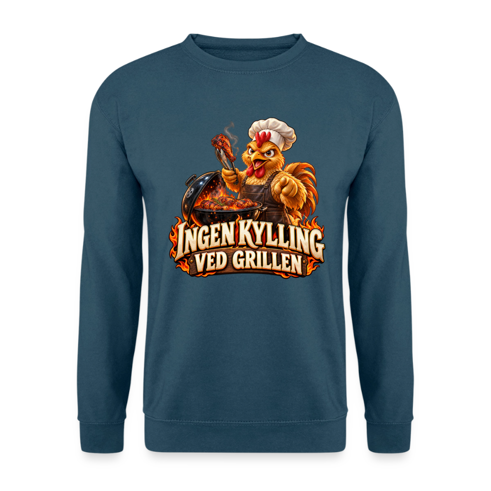 CityShirts - Sweatshirt - Ingen kylling ved grillen - CS054 - indigoblå