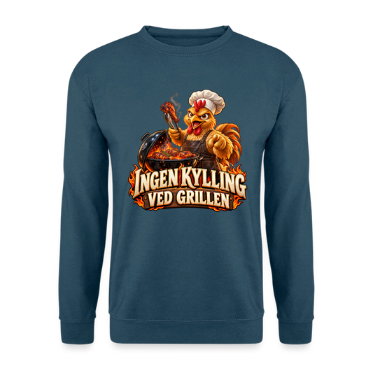 CityShirts - Sweatshirt - Ingen kylling ved grillen - CS054 - indigoblå