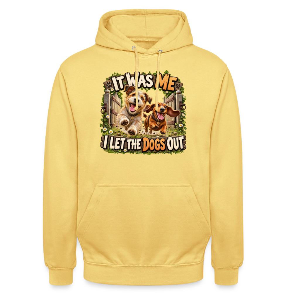 CityShirts - Hoodie - It was me – I let the dogs out - CS013 - citrongul