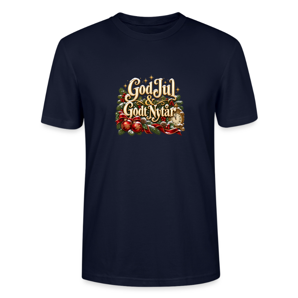 CityShirts - T-shirt - God Jul & Godt Nytår – jul og nytår - CS060 - marineblå
