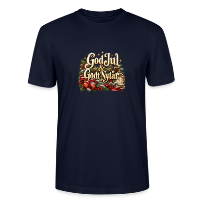 CityShirts - T-shirt - God Jul & Godt Nytår – jul og nytår - CS060 - marineblå