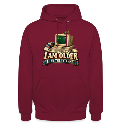 CityShirts - Hoodie - I am older than the internet - CS022 - bordeaux