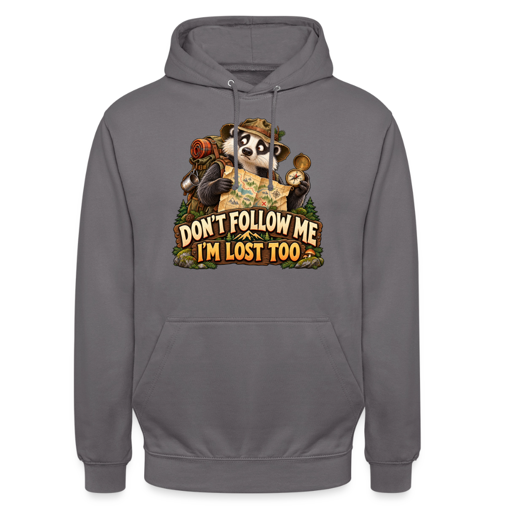 CityShirts - Hoodie - Don’t follow me – I’m lost too - CS019 - mellemgrå