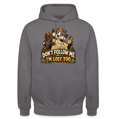 CityShirts - Hoodie - Don’t follow me – I’m lost too - CS019 - mellemgrå