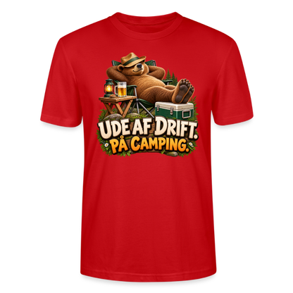 CityShirts - T-shirt - Ude af drift. På camping. - CS035 - rød