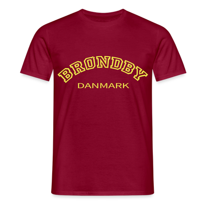 Herre-T-shirt - Brøndby - teglrød