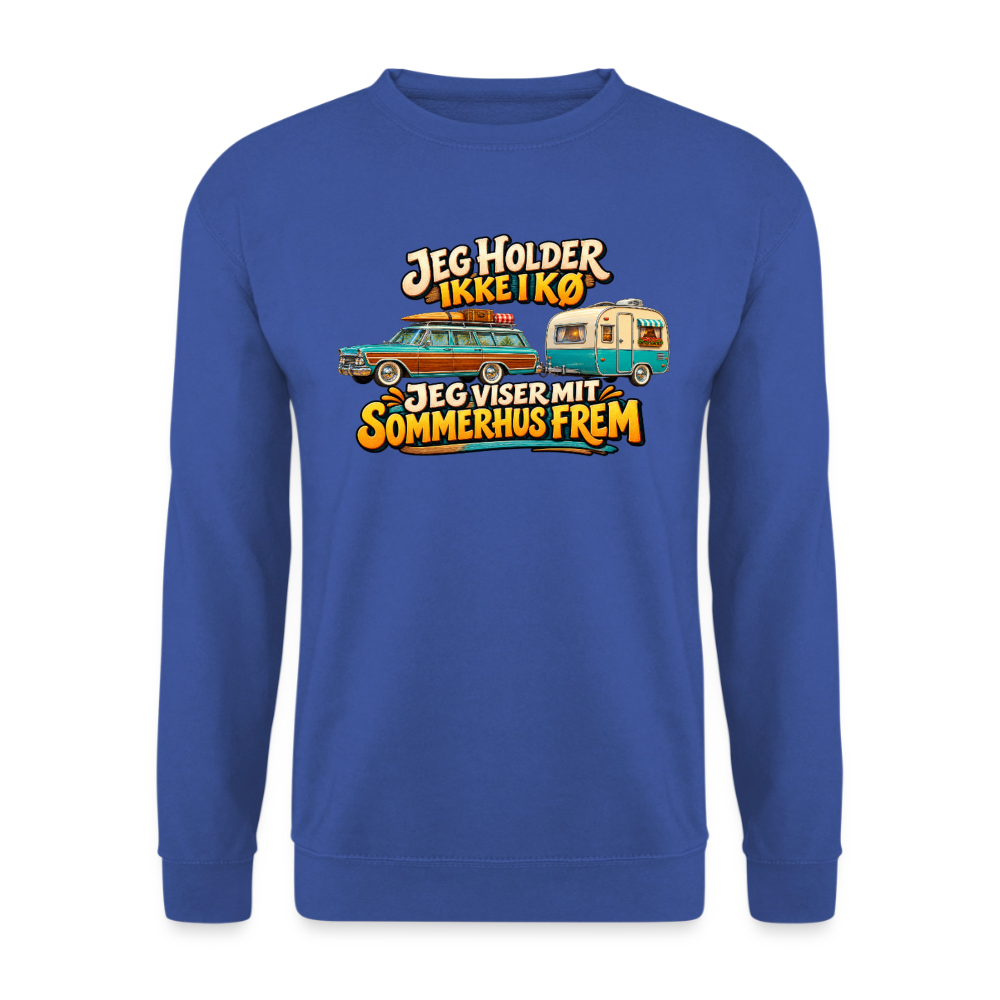 CityShirts - Sweatshirt - Jeg holder ikke i kø – Jeg viser mit sommerhus frem - CS034 - kongeblå