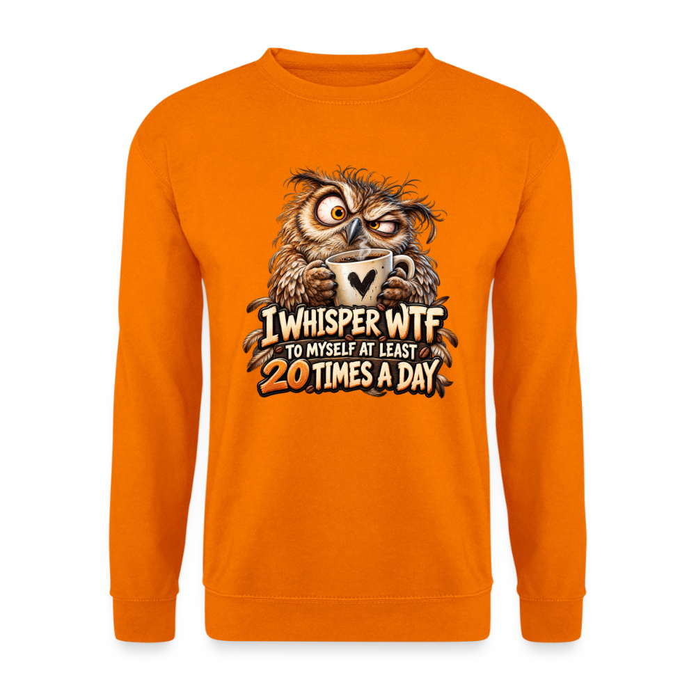 CityShirts - Sweatshirt - I whisper WTF to myself - CS011 - orange