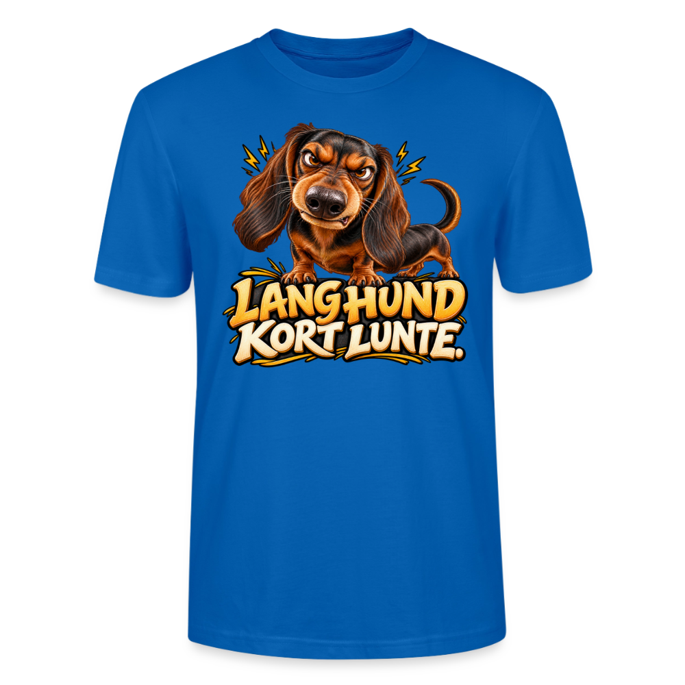 CityShirts - T-shirt - Lang Hund – Kort Lunte - CS026 - påfugleblå