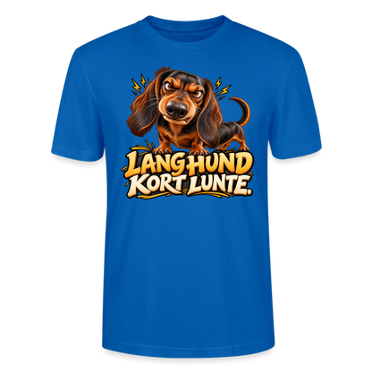 CityShirts - T-shirt - Lang Hund – Kort Lunte - CS026 - påfugleblå
