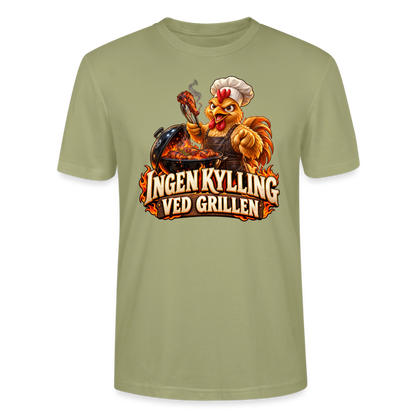 CityShirts - T-shirt - Ingen kylling ved grillen - CS054 - grågrøn