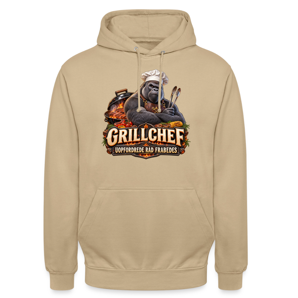 CityShirts - Hoodie - Grillchef – Uopfordrede råd frabedes - CS047 - beige