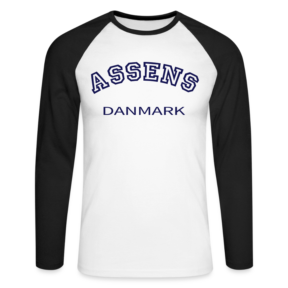 CityShirt - Baseball T-Shirt - Assens - hvid/sort
