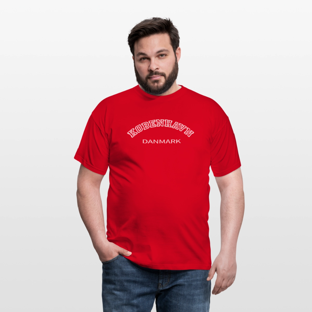 Herre-T-shirt - København - rød