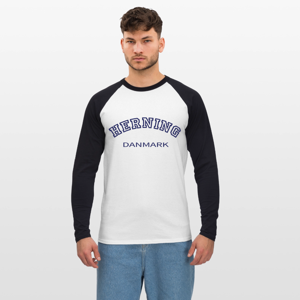 CityShirt - Baseball T-Shirt - Herning - hvid/sort
