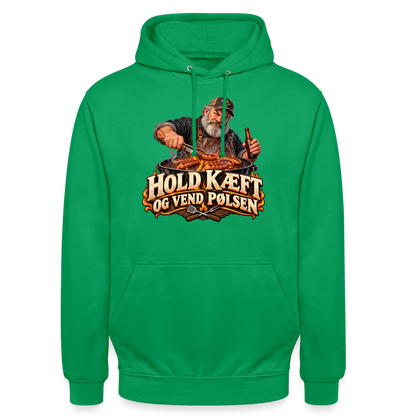 CityShirts - Hoodie - Hold kæft og vend pølsen - CS045 - kelly grøn