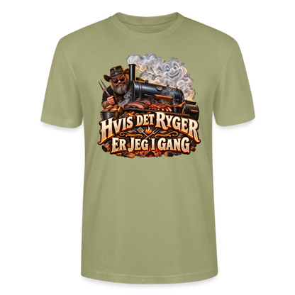 CityShirts - T-shirt - Hvis det ryger, er jeg i gang - CS051 - grågrøn